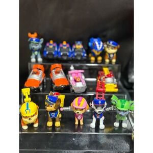 Paw Patrol Mini Figures Vehicles Lot 14 Pieces